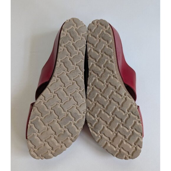 Yokono Mora Wedge Red Leather Cork Sandal Women's Size 9 - Picture 6 of 6
